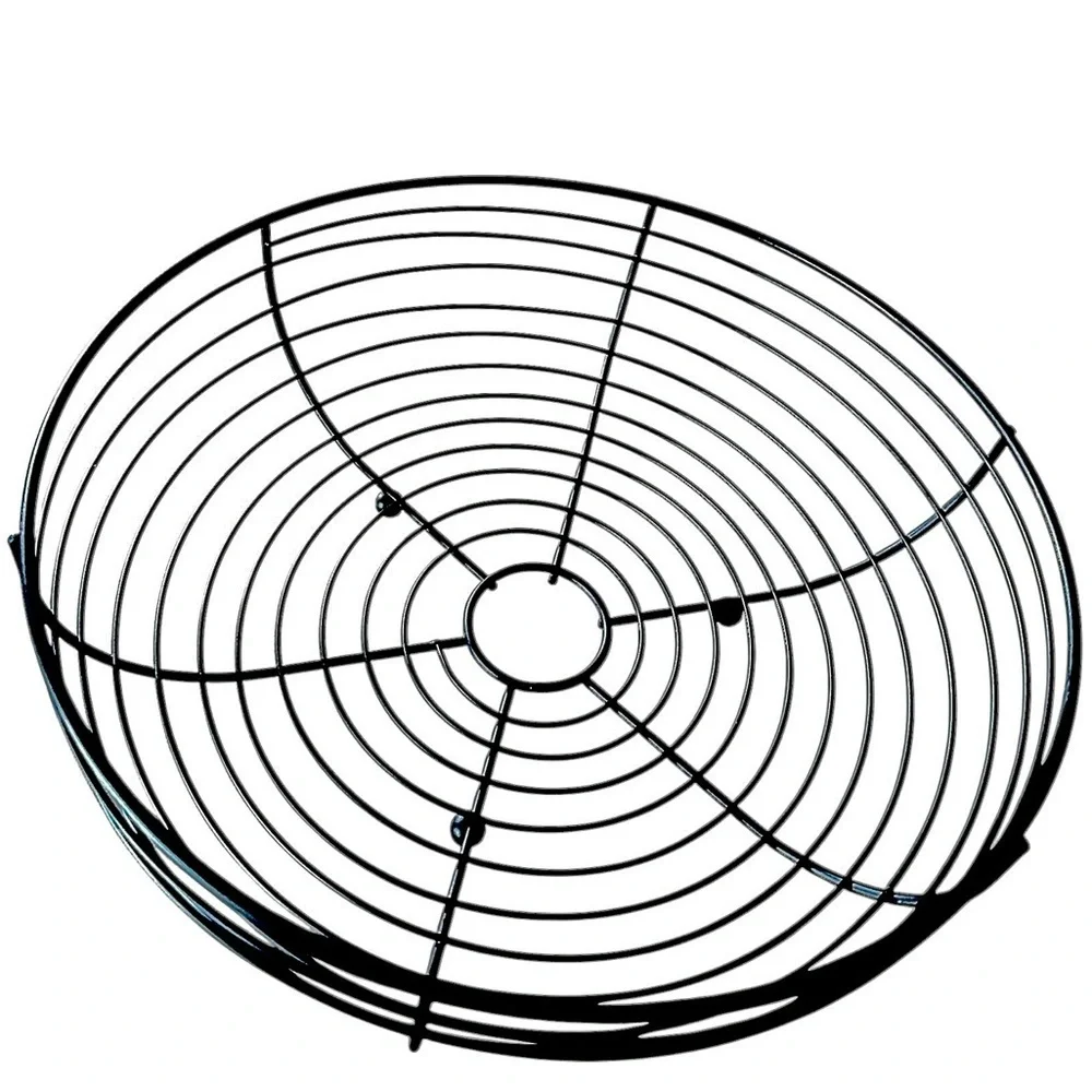 Modern Cottage Matte Black Iron Centerpiece Tabletop Basket Round Like New